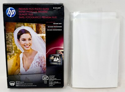 HP Premium Plus 4x6 Inch Glossy Inkjet Printer Photo Paper (CR665A) (57 sheets)