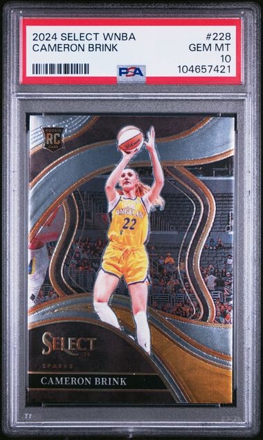 2024 Select WNBA #228 Cameron Brink Rookie Courtside PSA 10 Gem Mint Sparks