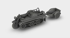 Sd.Kfz.2 Kettenkrad Typ HK 101 mit Anhänger WW2 Bausatz 3D Druck 1:87 - 1:18