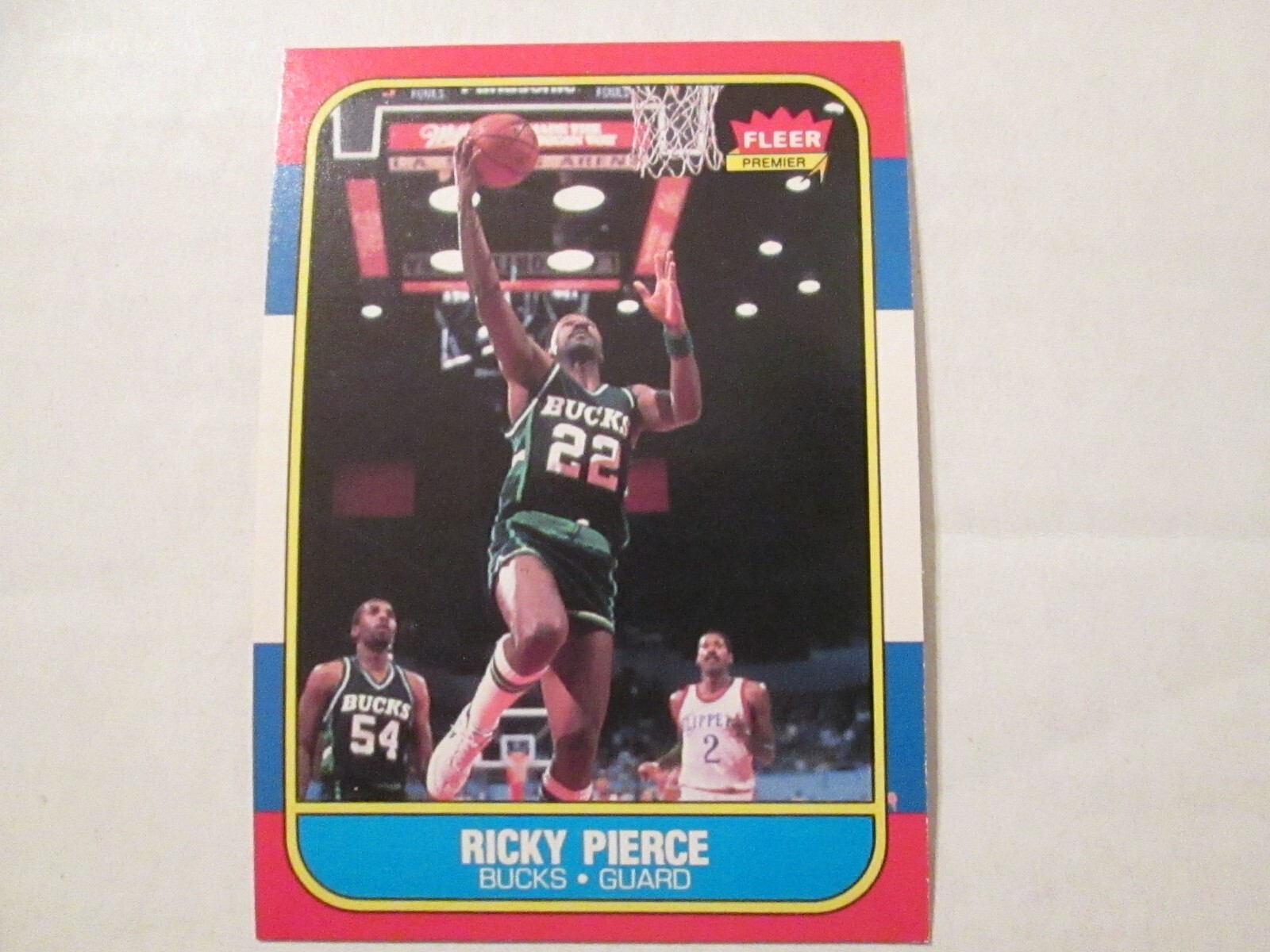 1986 Fleer Premier Basketball #87 Ricky Pierce Milwaukee Bucks