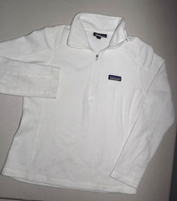 PATAGONIA LIGHTWEIGHT 1/4 ZIP FRONT  WHITE JACKET WOMENS SMALL V638