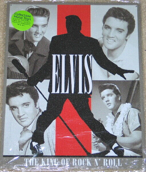 Elvis Presley King of Rock N' Collage Sign Tin UNUSED Max 48% OFF Roll NEW half