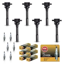 6X Ignition Coil & 6X NGK Platinum Spark Plug for 96-97 Isuzu Rodeo 3.2L UF171