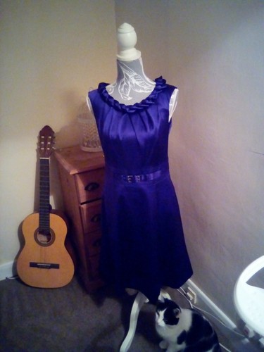 Karen Millen Pure SILK satin tea dress 