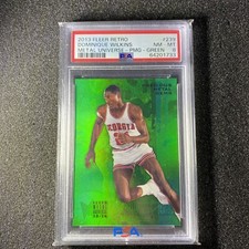 Dominique Wilkins 2013 Fleer Retro Precious Metal Gems Green PMG /10 PSA 8 NBA