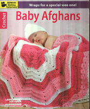 NEW BABY AFGHANS 8 NURSERY DESIGNS LEISURE ARTS CROCHET PATTERN BOOK
