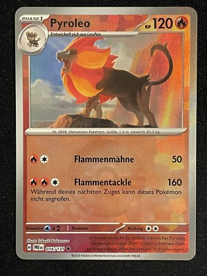 Pyroar 016/131 Reverse Holo PokeBall Prismatic Evolutions Pokemon Card