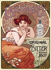 Decoration Poster.Home room art.Interior design.Mucha fashion model.Nouveau.7193