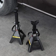 Torin 3 Ton (6,000 LBs) Double Locking Steel Jack Stands, 2 Pack, Black
