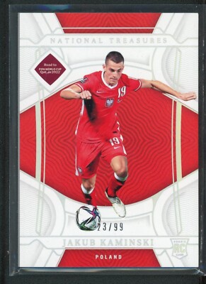 2022 JAKUB KAMINSKI 23/99 PANINI NATIONAL TREASURES FIFA ROAD TO WORLD CUP RC
