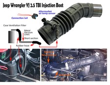 Tbi 2.5 Air Intake Boot Upgrade. Fits Jeep Wrangler Yj 87-90. Not Oem