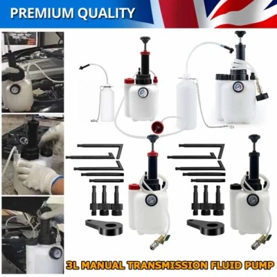 3L Manual Transmission Fluid Pump Gearbox Oil Filling Filler Tools Kit w/Adapter