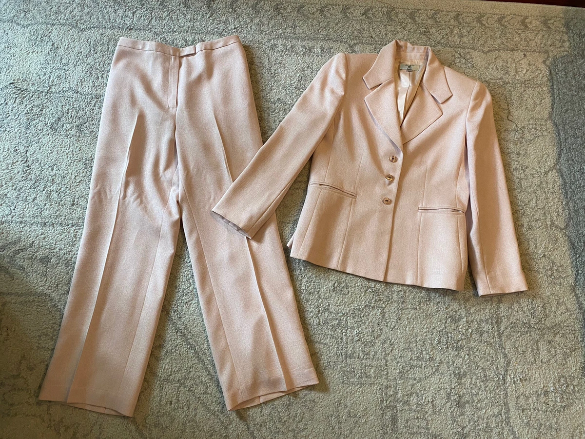 Stresa Petite Women Ladies Suit 10 10P Blazer Pants Pink Spring