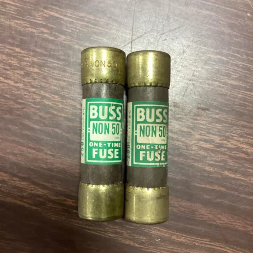 LOT OF 2 BUSS BUSSMANN ONE TIME FUSES NON-50 250V 50A