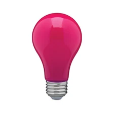 Pack LED BULB BLUE GREEN RED YELLOW ORANGE PINK A19 Medium E26 60W Watt Dimmable