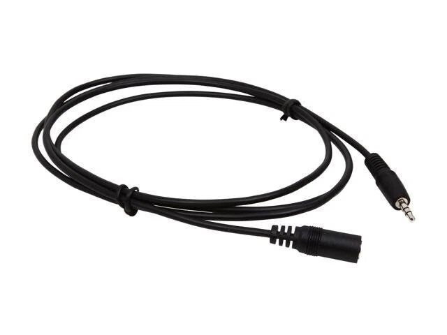 C2G 13787 3.5mm M/F Shielded Stereo Audio Extension Cable, Black (6 Feet, 1.82 M - Image 2 of 3