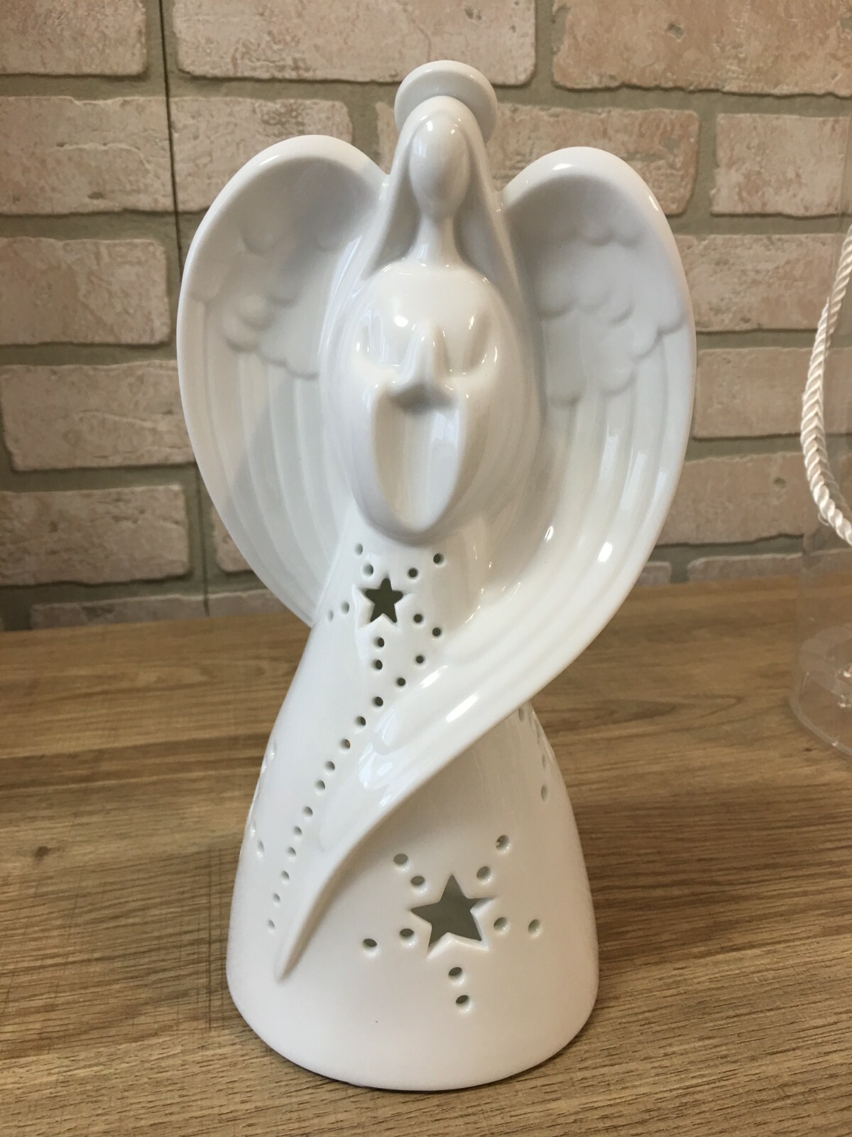 Yankee Candle Angel Luminary Tea Light Holder 9" Tall Porcelain eBay