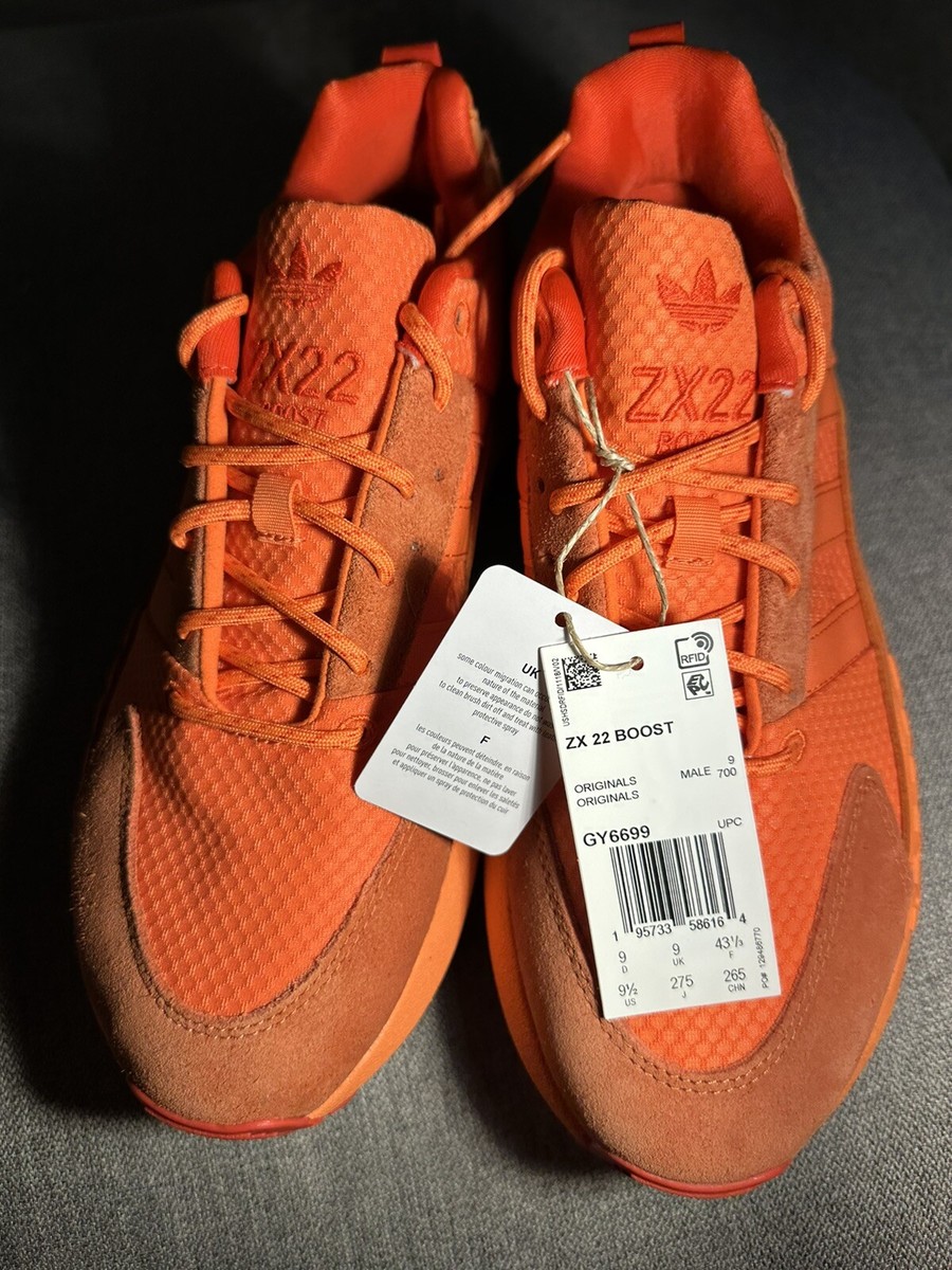 アップシューズ Size 9.5 - Adidas ZX 22 Boost Semi Solar Orange for sale online | eBay