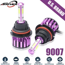 For Dodge Ram 1500/2500/3500 9007 HB5 LED Headlight High&Low Beam 4-Sided Bright