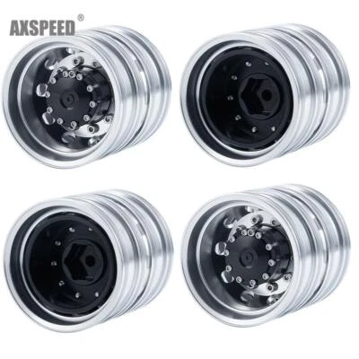 AXSPEED 4PCS Aluminium Rückseite Felgen für 1/14 Tamiya Tractor Truck RC Car