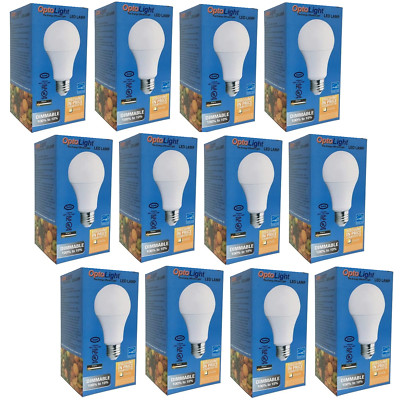 12 Opto Light LED Lamp Dimmable A-Lamp 12 W 2700K Warm White Equivalent 75 Watts