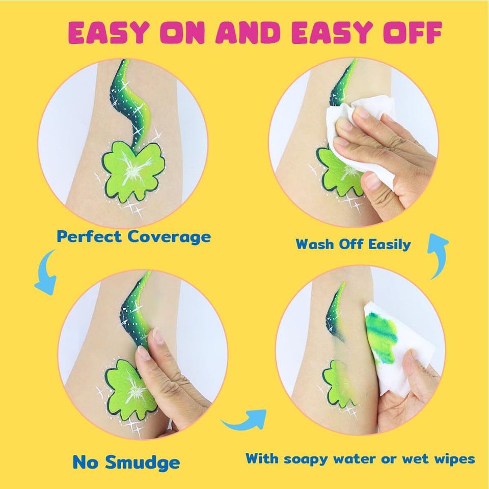 Face Paint Kit Professional Split Cake Face Painting Set For Kids