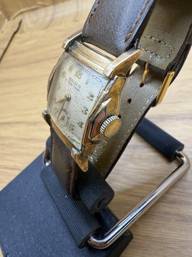 ANTIQUE WORKING 1940's Gruen Veri-Thin Deco Style MEN'S Wrist Watch 27MM - Picture 18 of 24