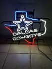 Dallas Cowboys Texas Neon Sign 24"x20" Lamp Beer Bar Store Wall Decor