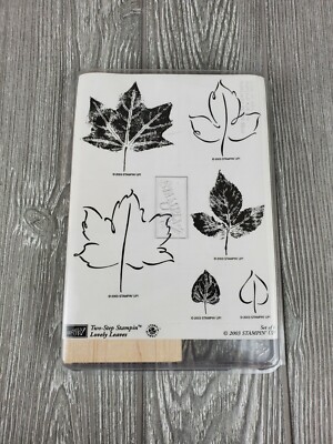 Stampin' Up! 2003 Two-Step Lovely Leaves Retired 6pc Set NEW NIP Made in USA