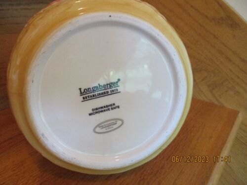 Longaberger Pitcher Majolica Garden stoneware pottery 8" nib *shipping included* - Picture 8 of 8
