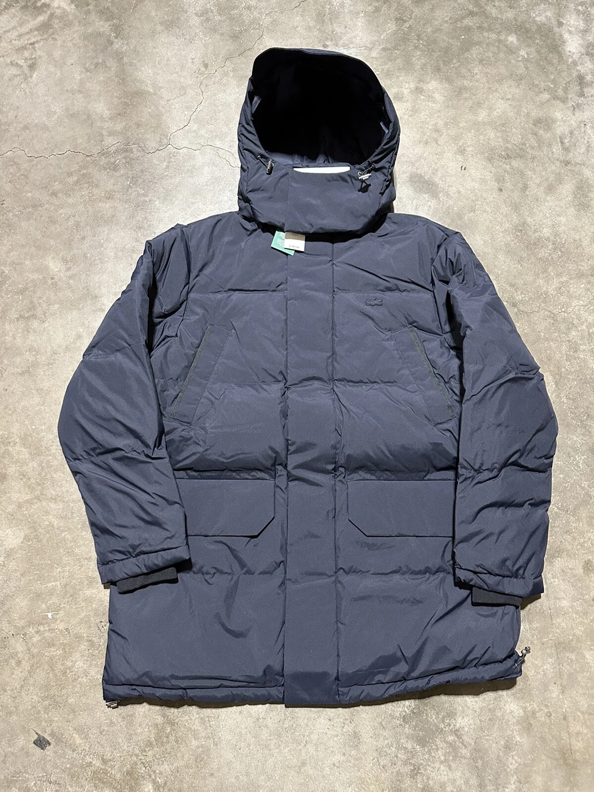 NWT Lacoste Down Parka Jacket Navy Blue Hood Long Insulated Mens
Opens in a new window or tab