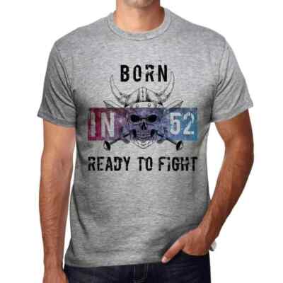 Men's Graphic T-Shirt Born In 52 Ready To Fight 52nd Birthday Anniversary 52
