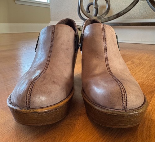 Born W82527 Famke Dk Brown 9, leather zippered ankle bootie pre-owned/ excellent - Picture 2 of 20
