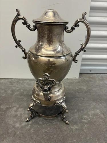 Vintage Eton Silver Inc. Silverplate Electric Coffee Maker Model 220 Untested