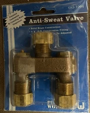 New Plumb Works Brass 5/8 Brass Anti-Sweat Temp Valve Toilet Tanks 685-1004