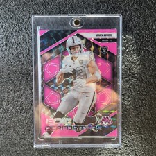 2025 Panini Mosaic - Epic Performers Brock Bowers #Mosaic Pink Fluorescent Prizm