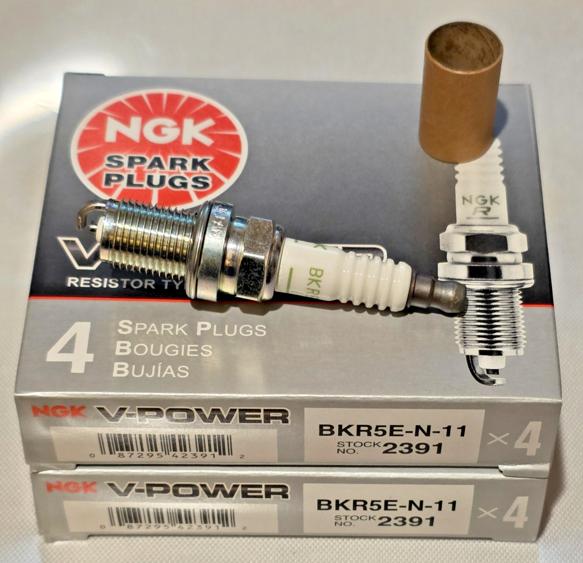 8 Plugs NGK BKR5E-N-11/2391 V-Power Spark Plugs