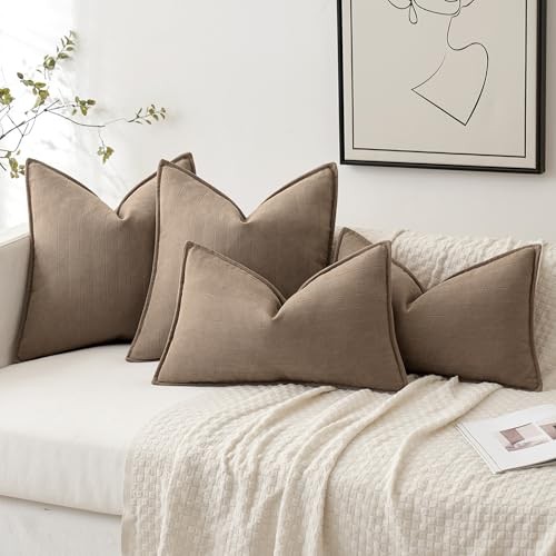 Pack of 2 Decorative Pillow Covers 20x20 Inch 20" x 20" (Pack of 2) Coco Brown - Picture 5 of 7