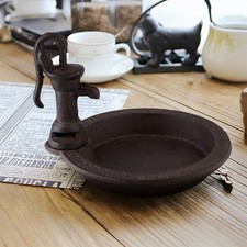 Cast Iron Bird Bath Feeder Table 16cm Wide Freestanding Garden Bird Ornaments UK