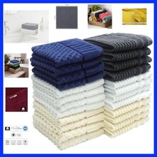 24 Pack Washcloths 100 Cotton - 12x12 Inch Face Towels Soft Absorbent - ...