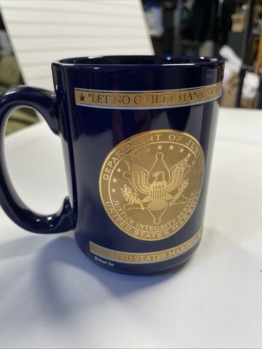 US Department Of Justice Marshal Let No Guilty Man Escape Mug - Picture 7 of 7