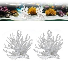 2 St&uuml;ck K&uuml;nstliche Koralle 12,5 x 11,4 x 5 cm Aquarium Deko - Leicht zu Reinigen