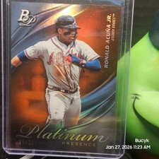 2019 Bowman Platinum - Wal-Mart Platinum Presence Ronald Acuña Jr. Orange /25
