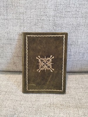 Michelangelo 1960 Green Leather Hand Decorated Passport Cover Made in Italy 