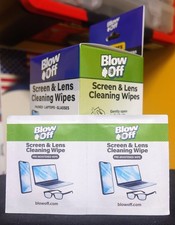 Blow Off Screen Lens Cleaning Wipes 50 Pre-Moistened Wipes