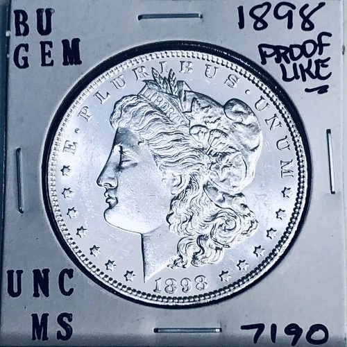 1898 BU GEM MORGAN SILVER DOLLAR UNC MS+++ U.S. MINT RARE COIN 7190