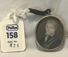 Miniature Portrait of Captain by Artist George Scharf Philips Auction House