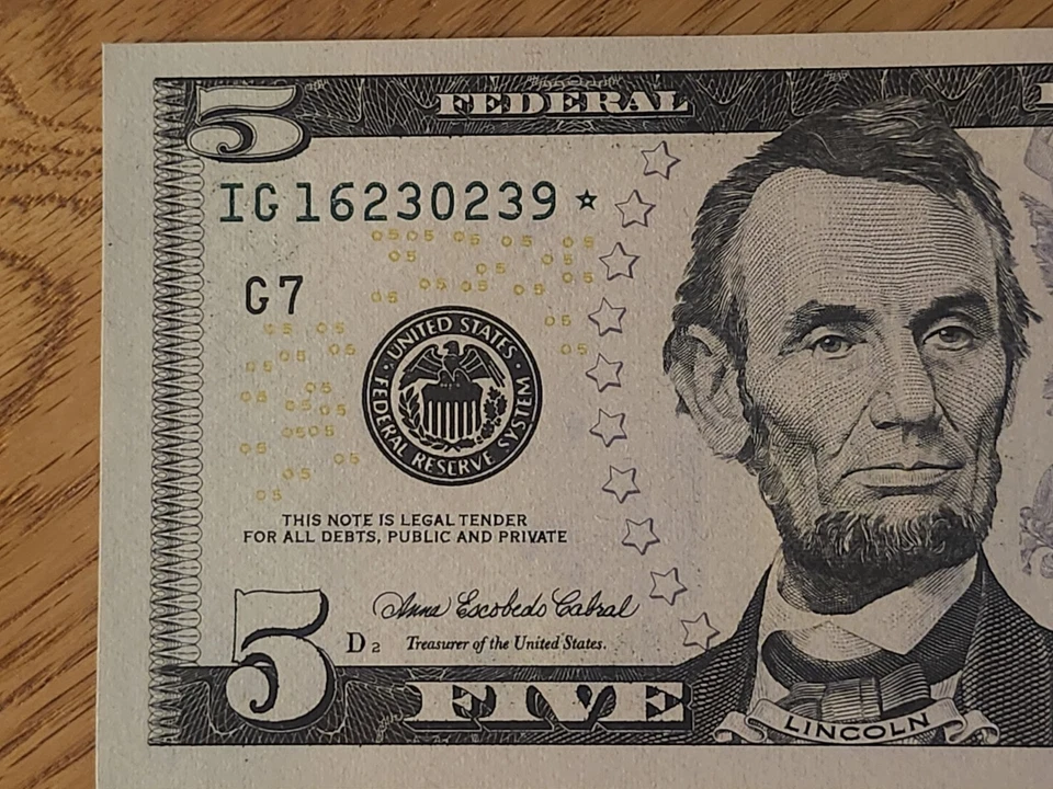 2006 $ "STAR NOTE" GEM/UNC CHICAGO IG16230239* 3 OF 3 CONS RUN # 6 640K - Image 3 of 4