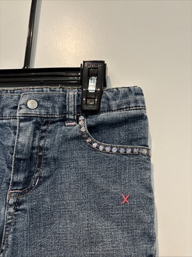 Vintage Tommy Hilfiger Y2K Embroidered Sequin Adj Waist Band Jeans Size 4t Girls - Picture 2 of 17