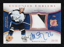 2005-06 Ultimate Collection Endorsed Emblems 25/35 Martin St Louis Auto HOF 8we